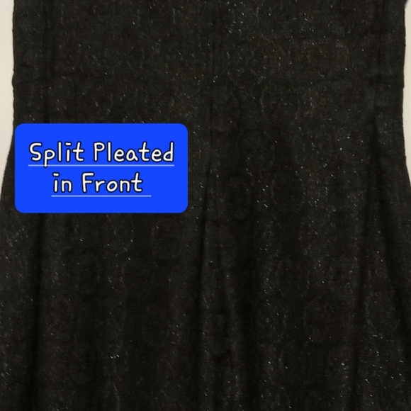 Fairygoth Black Dress Sparkle Lace & Silk Sleeveless Pleats Medallion Vampire Sm - Picture 8 of 14